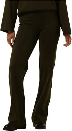 Another Label Varit Gebreide Broek - Dames - Wijde Broeken - Zwart - Xs/S - Nylon - Broeken
