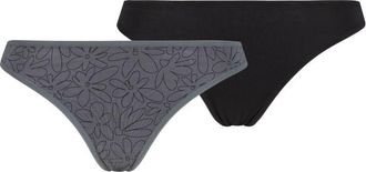 Stoic TrosaSt. Thong 2-Pack Kunstfaserunterw&auml;sche f&uuml;r Damen | schwarz
