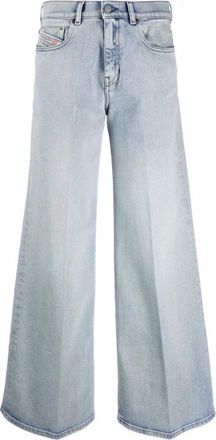 Diesel Wide Leg Jeans - Dames - Loose Fit Jeans - Blauw - W27 - Katoen - Jeans