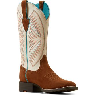 Ariat Round Up Ruidoso Leather Cowboy Boot in Brown at Nordstrom Rack, Size 6.5