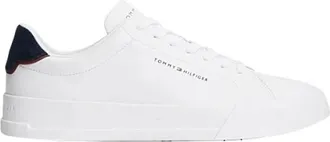 Tommy Jeans Contrast Heel Court Trainers - Heren - Schoenen - Wit - Maat: 42 EU Leer