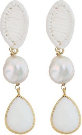 Panacea Linear Drop Earrings in White at Nordstrom Rack