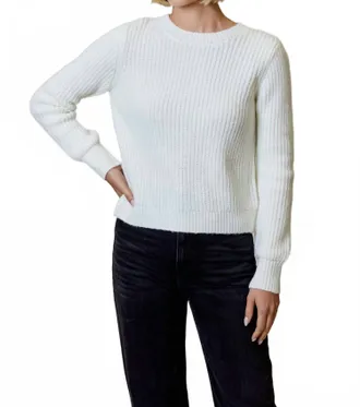 Design History Sequin Bow On Back Sweater In Winter White