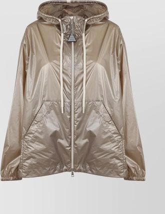 Moncler hooded jacket with side pockets and cuffs