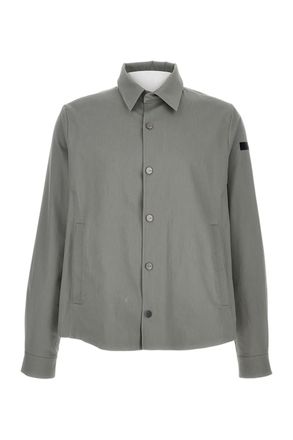 Roberto Ricci Design Loose-Fitting Green Jacket With Front Button Closure And Subtle Logo