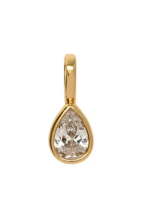 Made by Mary Pear CZ Charm in Gold Vermeil at Nordstrom