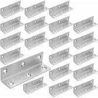 OEM Juego De 22 Soportes De Montaje Reforzados De Acero Inoxidable. Placa De Soporte Angular De Acero Inoxidable De 100x25x25 Mm. Soporte Angular Met&aacute;lico