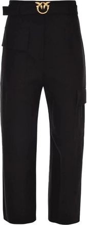 Pinko Perlitaz 99 Broek - Dames - Vrijetijds broeken - Zwart - XS - Broeken