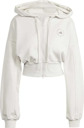 adidas By Stella Mccartney Cropped Zip Hoodie Asia Sizing Chalk Pearl IT8268