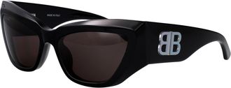 Balenciaga Womens Sunglasses Bb0444s Acetate Black-Grey Black-Black-Grey Black/black/grey