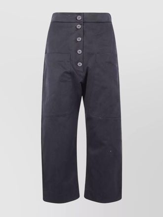 STUDIO NICHOLSON cotton wide-leg trousers