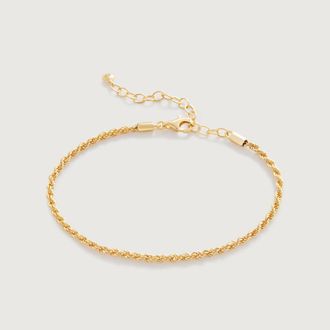 Monica Vinader Gold Rope Chain Bracelet