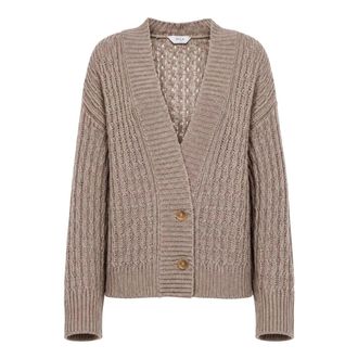 Malo Cardigan - female - Malo - Cashmere Knitwear - Brown - M - Knitwear