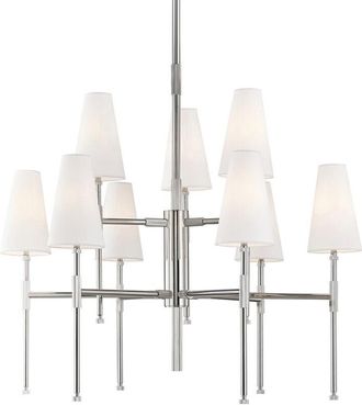 Hudson Valley Lighting Bowery Ara&ntilde;a 9 Luces N&iacute;quel Pulido, Lino