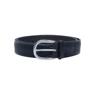 Orciani Belts, male, Blue, Size: 100 CM Micron Perforated Belt