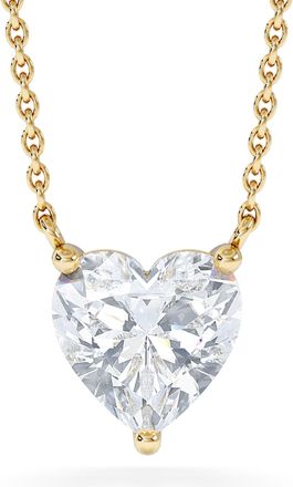 The Diamond Store Wanderlust Floating Heart Cut Lab Diamond Solitaire Necklace 2.00ct H/SI in 9K Gold