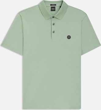 HUGO BOSS Mens BOSS Black C-Parris 01 Polo Shirt A2-25 373 Open Green - Size: 38