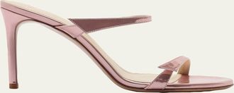 Alexandre Birman 85mm Tita Metallic Leather Mule Sandals
