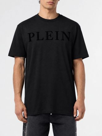 Philipp Plein T-shirt in cotone a maniche corte con logo tono su tono