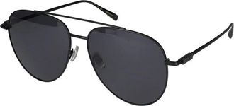 Ferragamo Mat Zwart Zonnebril Sf 308S Stijl - Heren - Zonnebrillen - Zwart - ONE Size - Accessoires