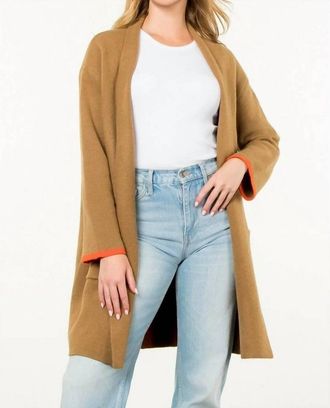THML Clothing Molly Cardigan In Brown