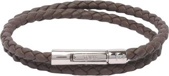 Tod's Gevlochten Wrap Armband - Heren - Armbanden - Bruin - ONE Size - Accessoires