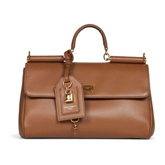 Dolce & Gabbana Dames, Tassen, Beige, Maat: ONE Size Katoen