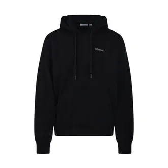 Off-white Hoodies, male, Black, Size: M Half Arrow Skate Hoodie Swetashirt