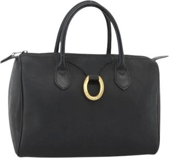 Dior Pre-owned Handbags, female, Black, Size: ONE SIZE Pre-owned Vintage Trotter Canvas Hand Bag