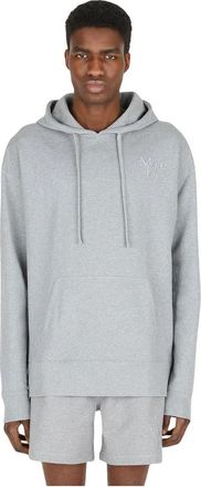 More Joy Logo Geborduurd Hoodie Sweatshirt - Heren - Hoodies - Grijs - S - Katoen - Hoodies & sweatvesten