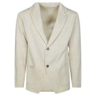 Manuel Ritz Blazers, male, White, Size: M Giacca Monopetto Maglia