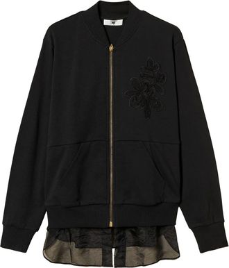 Twin-Set Felpa con ricamo - Nero