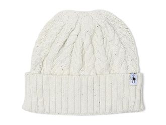 Smartwool Cable Knit Beanie Traditional Womens Hats Natural, Cable Knit/Nylon/Polyester