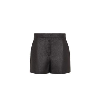 Fendi Dames, Korte broeken, Zwart, Maat: S Leer