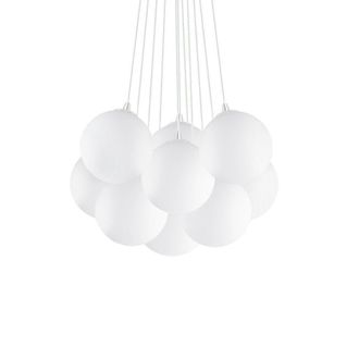 Netlighting Mapa Bianco 11 Light Small Cluster Pendant White E14