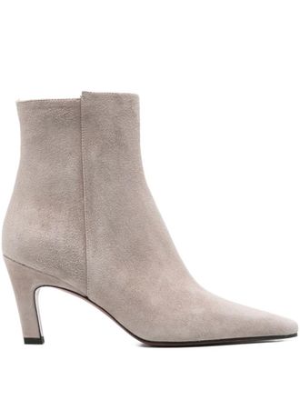 Roberto Festa Milano pointed-toe suede boots - women - Calf Leather/Calf Suede/Rubber/Calf Leather - 39 - Grey