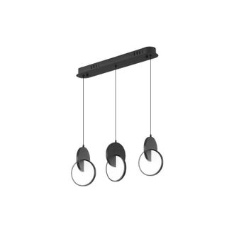 Fabrilamp Regleta Colgante Carlota 3l Negro 51w 6500k 7140lm Regx54x18cm