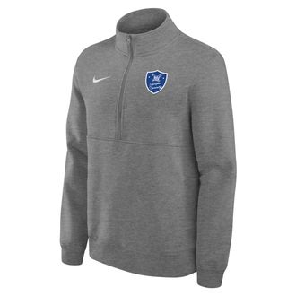 Nike Mens College (Hampton University Club Fleece 1/4-Zip Top in Grey | M34407HMTU25-DHR