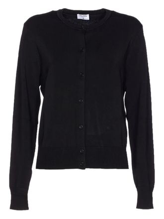 Filippa K button-front crew-neck cardigan - women - Viscose/Polyamide/Elastane - S - Black