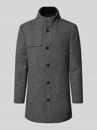 Lerros Kurzmantel mit Stehkragen und Eingrifftaschen in Mittelgrau, Gr&ouml;&szlig;e 54