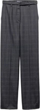 Prada Wijde Broek - Dames - Wijde Broeken - Grijs - M - Broeken