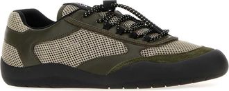 Prada Mens Multicolor Leather And Mesh Speedrock Sneakers Militare