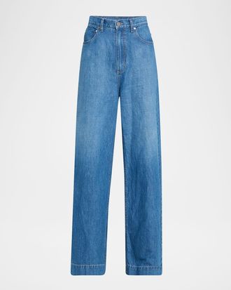 TWP McDougal St Wide-Leg Denim Pants