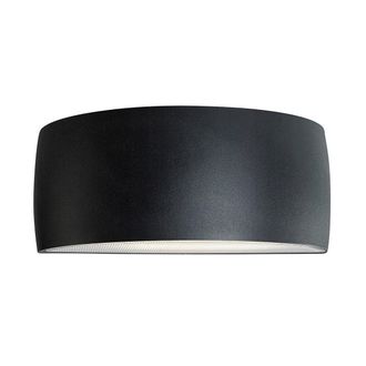 Netlighting Vasa 1 Light Outdoor Up Down Wall Light Graphite IP65 E27 in Grey