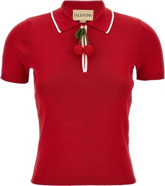 Valentino Garavani Dames, Tops, Rood, Maat: S Katoen