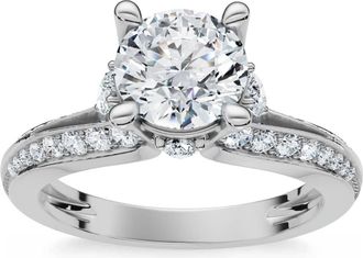 Pompeii3 F/VS 1.40Ct Diamond Engagement Ring 14k Gold Lab Grown