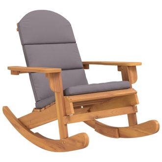 vidaXL Silla Mecedora Adirondack Con Cojines Madera Maciza Acacia Vidaxl