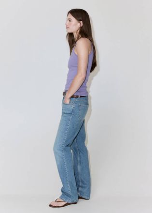Mango Top cotone halter viola chiaro/pastello - Donna - XXS - MANGO