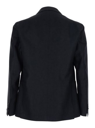Tagliatore Mens Single-Breasted Jacket Montecarlo Blue Virgin Wool Blazers