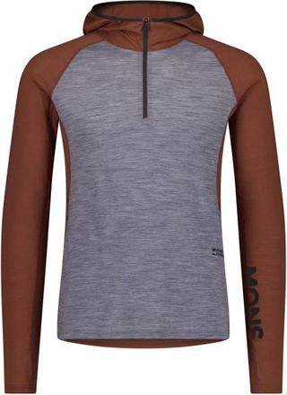Mons Royale Temple Merino Long Sleeve Hood Merinolongsleeve f&uuml;r Herren | grau/braun